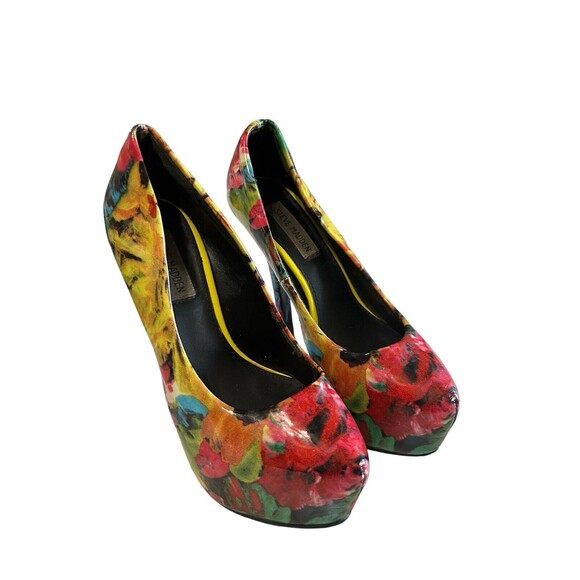 Steve Madden Dejavu Floral Multi Platform Stiletto Pumps Ultra Heels Women's 7M - Picture 5 of 13